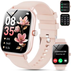 Smart Watch for Women Men, Fitness Tracker Watch for Android Phones iPhone Compatible, 1.85" Smart Watches for Women Men with Blood Pressure, Heart Rate Monitor, 110+ Sport Modes Smartwatch