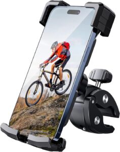 Bike Phone Holder,Motorcycle Phone Mount-Sturdy And Secure,One-Hand Operation,360°Rotating,Reduce Vibration,Compatible for All iphone Series and Other 4.7"- 6.8" Cellphone.