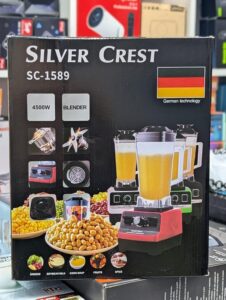 Silver Crest SC-1589 Professional Blender, 4500W, German Technology, High-Power Kitchen Blender for Smoothies, Soups, Fruits